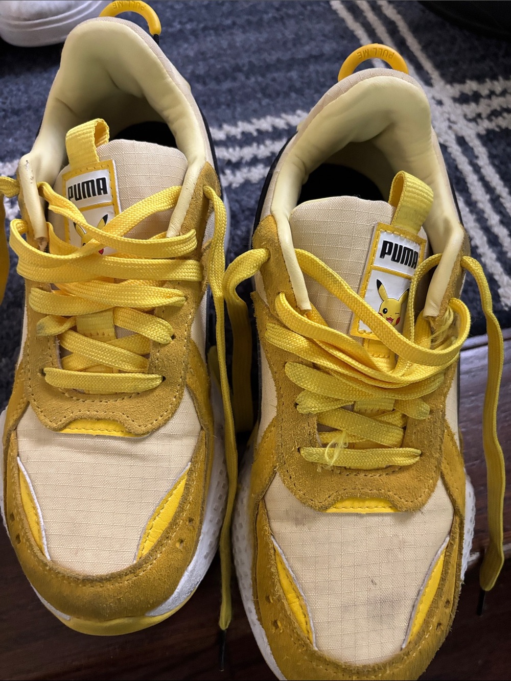 Puma Kids Yellow Pikachu Accent Sneakers